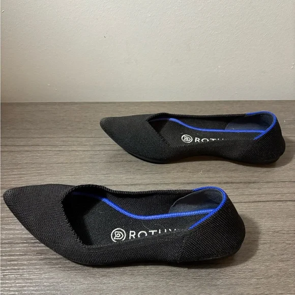 Rothy's Black Women's Flats Pointed Toe Size 6 - Picture 5 of 7